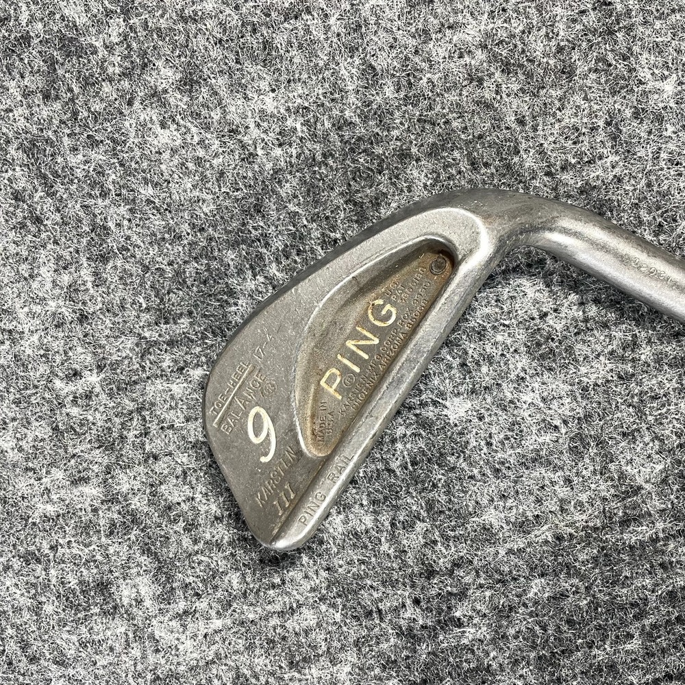Ping Karsten III 9 Iron Black Dot  Right Handed Stiff Shaft Golf Club Vintage